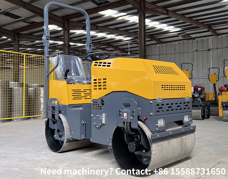 What is a Tandem-Drum Roller Mainly Used for in Road Construction?