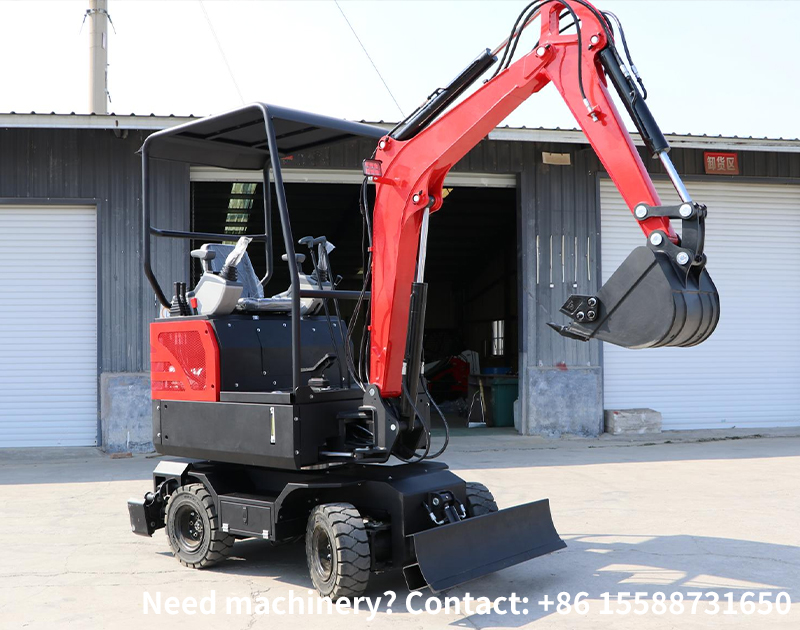 What are the key differences in operation between wheeled excavators and crawler excavators?